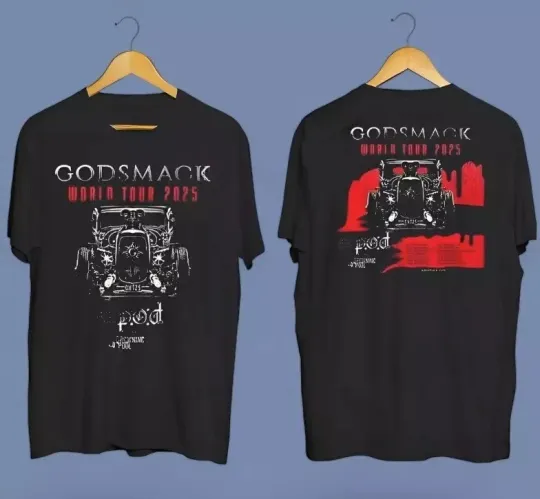 Discover Godsmack World Tour 2025 Music Concert T-shirt, size S-5XL 2 Sided PP1904