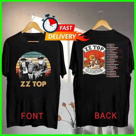 Discover Zz Top Vintage Shirt 2025 ZZ Top The Elevation Tour T-Shirt ZZ Top Band 2025