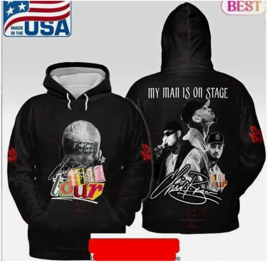 Discover 11 11 Tour Chris Brown Signature Hoodie 3d - all printed, hot 2025