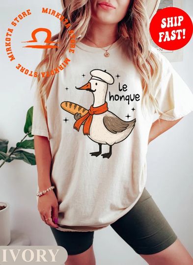 Discover French Goose Shirt. Le Honque Funny T-shirt Tshirt Tee Tees T Gift. Duck Lover Shirt