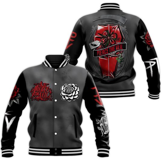 Discover Pierce The Veil 2025 Baseball Jacket