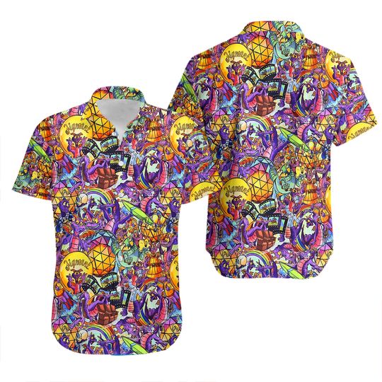 Discover The Cute Dragon Figment Hawaiian Shirt