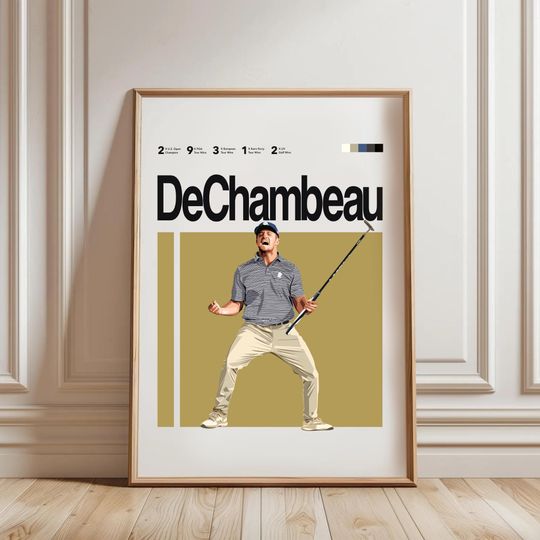 Discover Bryson DeChambeau Poster, Golf Art, Modern Golf Poster