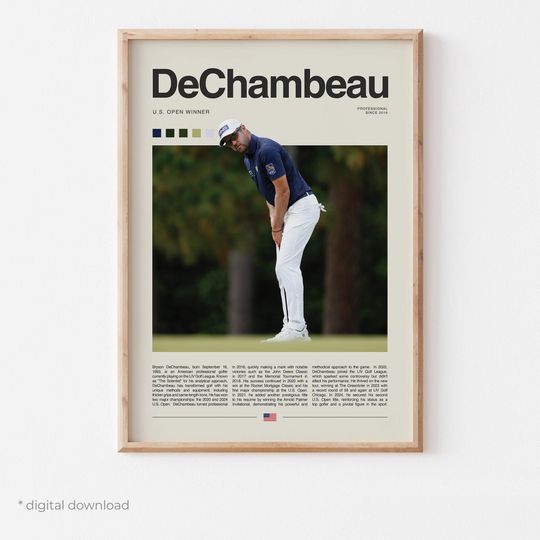 Discover Bryson DeChambeau Golf Poster  Golf Art Print for DeChambeau