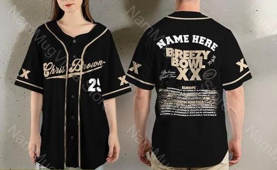 Discover Breezy Bowl XX 2025 Shirt, Custom Chris Breezy Baseball Jersey