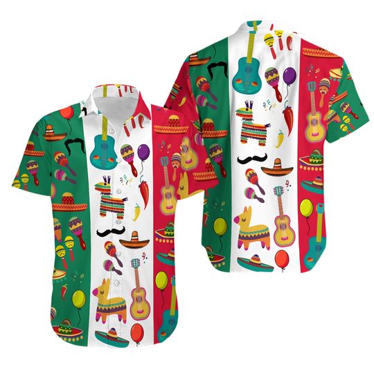 Discover Mexico Cinco De Mayo Style Hawaiian Shirt, Mexican Fiesta Hawaii Shirt