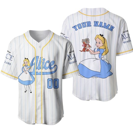 Discover Personalized Alice The Wonderland Baseball Jersey, Disneyyy Princess Alice Baseball Jersey