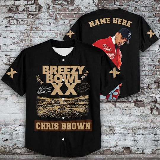 Discover Personalized Chris Brown Breezy 11:11 Tour 2025 Baseball Jersey
