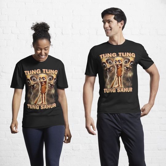 Discover Tung Tung Tung Sahur Funny Meme Active T-Shirt