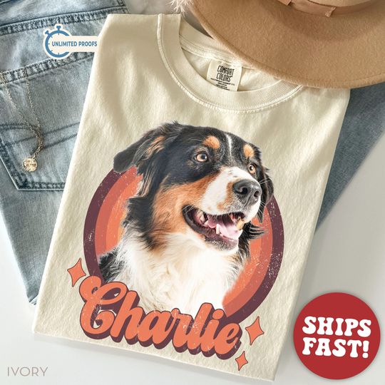 Discover Comfort Colors Custom Dog Shirt, Custom Pet Shirt, Retro Pet Shirt