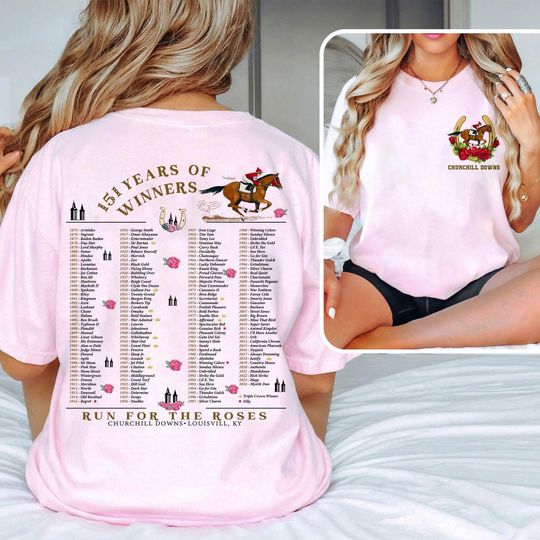Discover Kentucky Derby 151 Years Of Winners 2 Sided Shirt, Derby, KY Derby Celebrating 151 Years