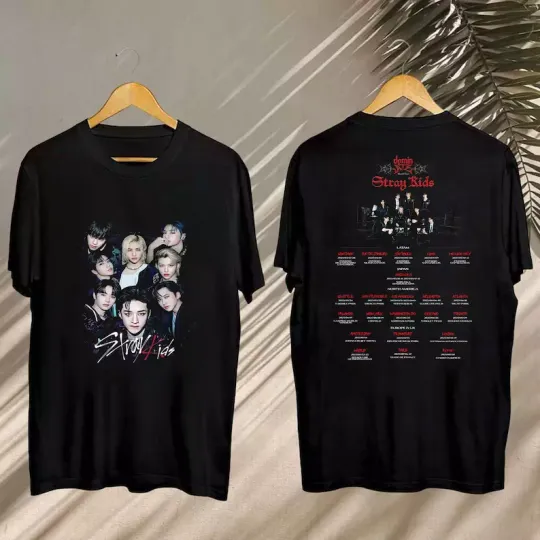 Discover SKZ Graphic Shirt, 2025 Stray Kids DominATE World Tour Shirt,