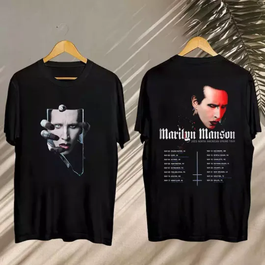 Discover 2025 Marilyn Manson Concert, Marilyn Manson North American Spring Tour Shirt
