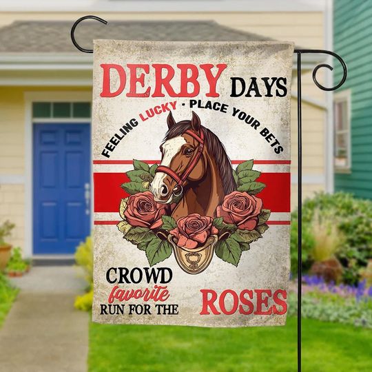 Discover Derby Vibes Garden Flag, Go Baby Go Garden Flag, Kentucky Derby Garden Flag