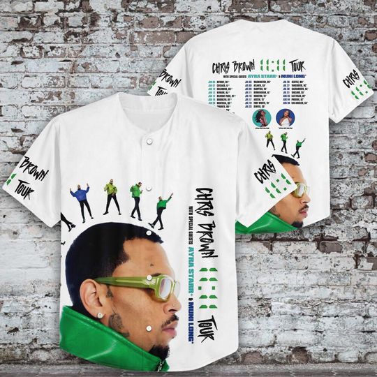 Discover Chris Brown The 11 11 Tour 2025 Baseball Jersey, Custom The 2025 Breezy Bowl