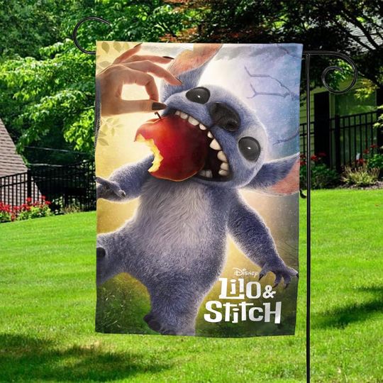 Discover Lilo And Stitchh 2025 Garden Flag, Disneyyy's Lilo and Stitchh Ohana Garden Flag