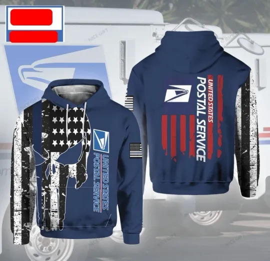 Discover Skull United State Postal Service 3D Hoodie