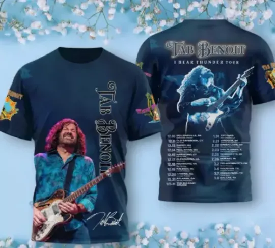 Discover Tab Benoit I Hear Thunder Tour 2025 AOP 3D T-shirt