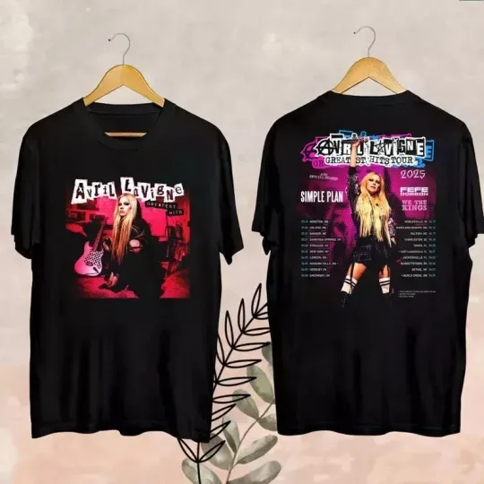 Discover 2025 Avril Lavigne Greatest Hits Tour T-Shirt, Avril Lavigne 2025 Concert