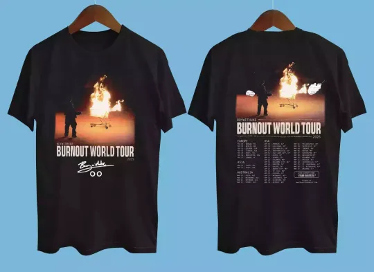 Discover Boywithuke Burnout World Tour 2025 T-Shirt