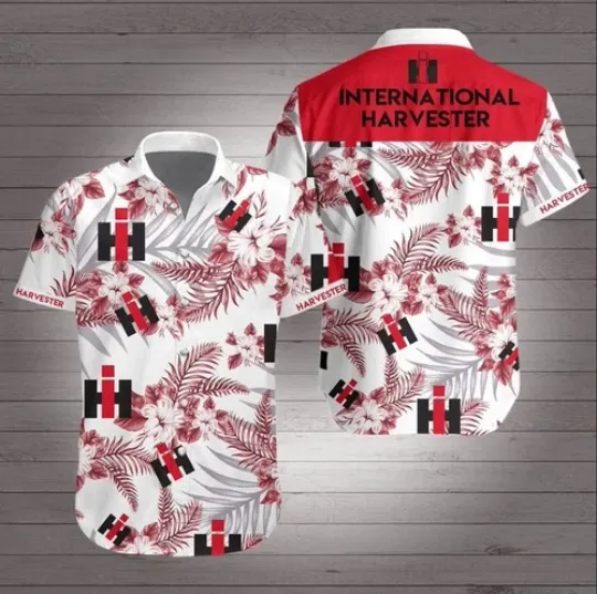 Discover International harvester Hawaiian Beach Shirt
