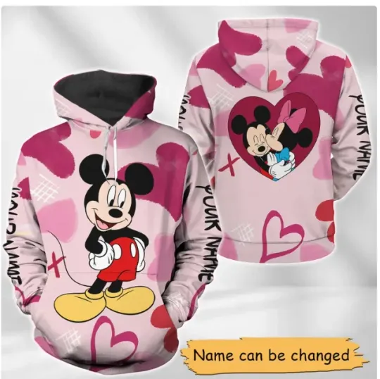 Discover Custom Mickeyy And Minniee BOY 3D HOODIE HALLOWEEN GIFT CHRISTMAS GIFT