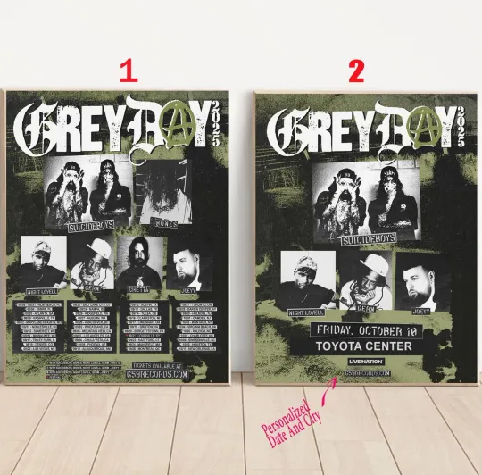 Discover Custom GreyDay 2025 Tour US Poster