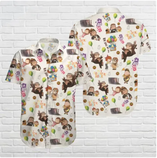 Discover Carl And Ellie Button 3D HAWAII SHIRT US SIZE HALLOWEEN GIFT