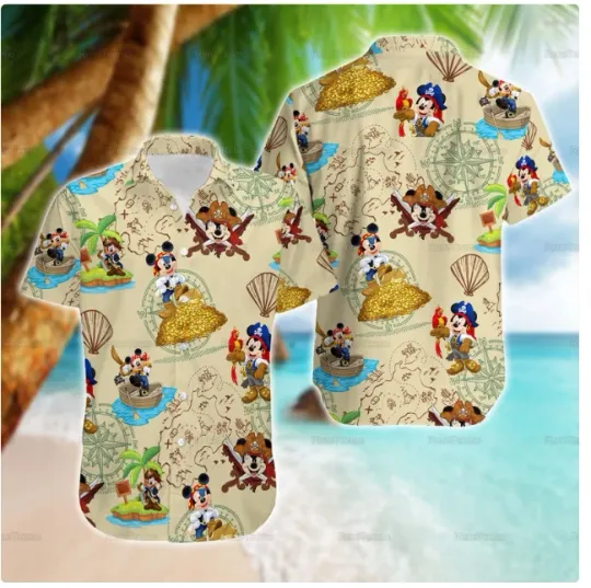 Discover Disneyyy Mickeyy Pirates 3D HAWAII SHIRT HALLOWEEN GIFT CHRISTMAS GIFT
