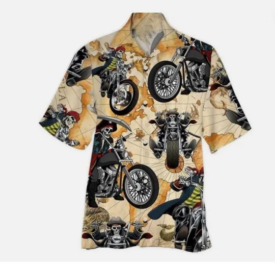 Discover Motorcycle Sizes 3D HAWAII SHIRT HALLOWEEN GIFT CHRISTMAS GIFT