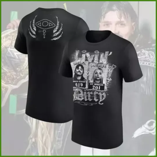 Discover Dominik Mysterio & Liv Morgan Livin' Dirty Forever T-Shirt 3D Black