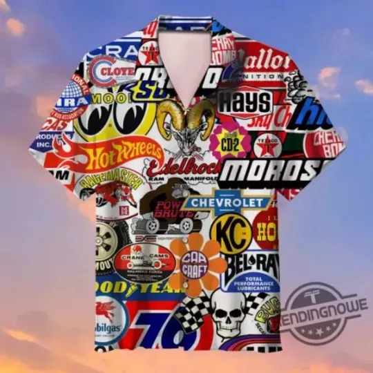 Discover Racing Car Labeling Hawaiian Shirt