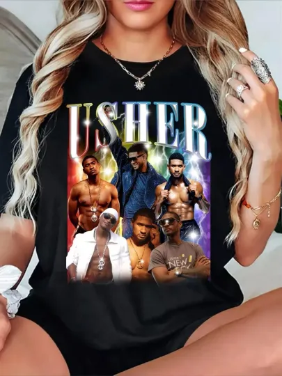 Discover Usher Shirt, Usher Past Present Future Shirt, Usher Tour Shirt