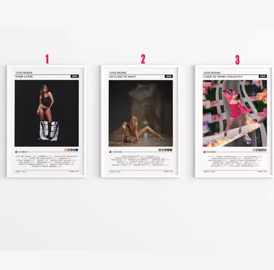 Discover Tate Mcrae So Close To What, Think Later, I Used To Think I Could Fly Poster