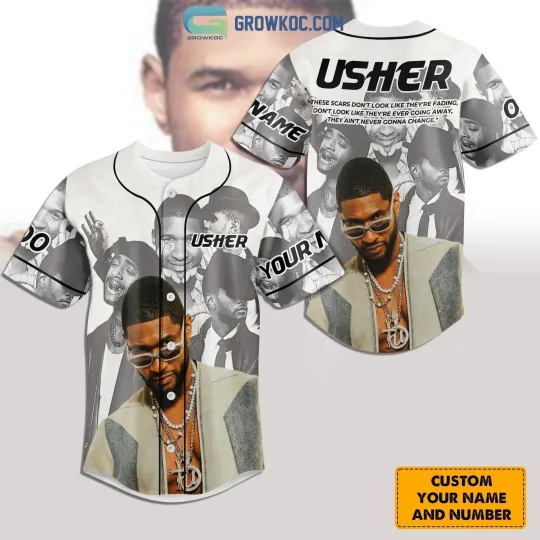 Discover Usher Battle Scars Baseball Jersey