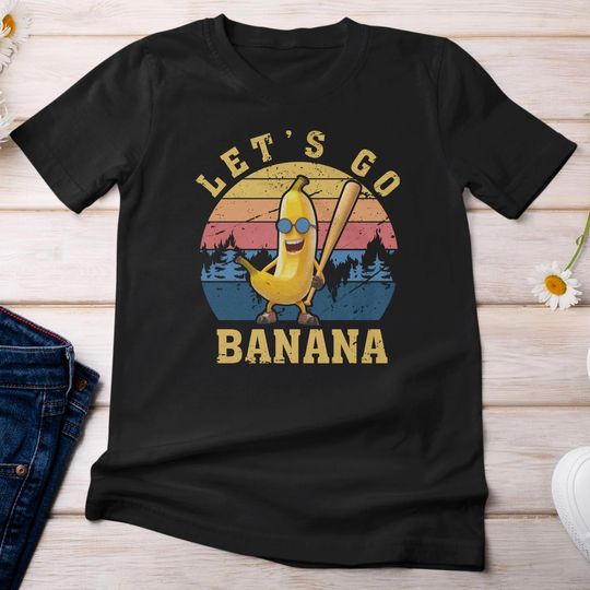 Discover Let's Go Bananas Retro Shirt, Funny Baseball Gift, Baseball Shirt