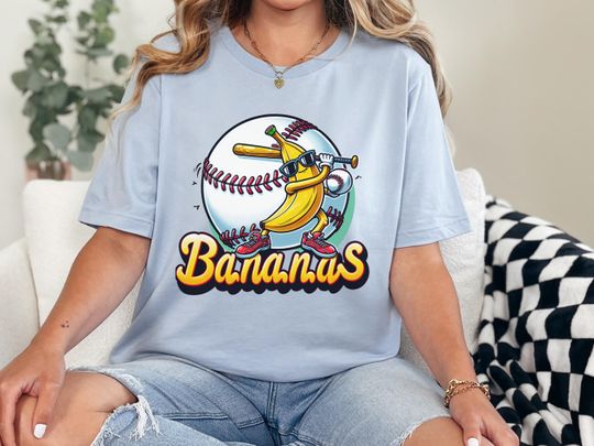 Discover Let's Go Bananas Baseball Tee, Sports Team Mascot Shirt