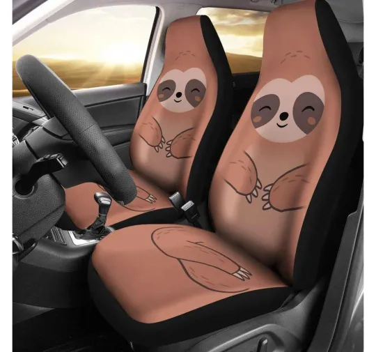 Discover Sloth Cartoon  Front Car Seat Cover
