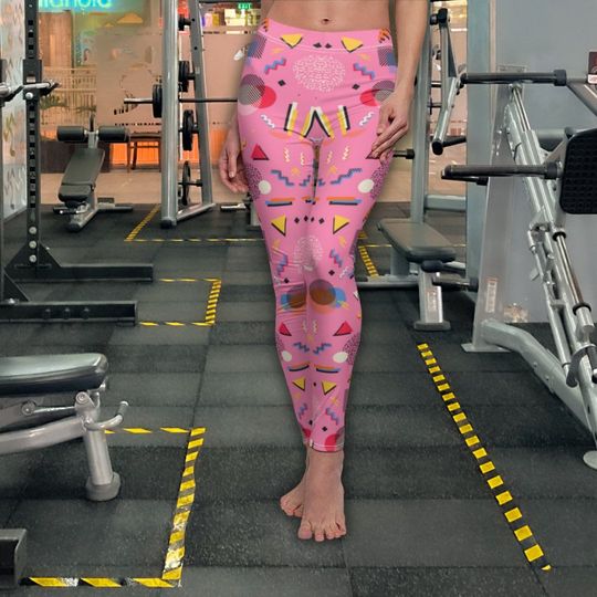 Discover Retro 1990's Graphic Print Women's Spandex Leggings