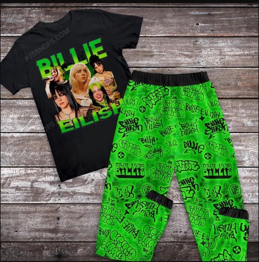Discover Billie Eilish Pajamas Set,Hit Me Hard And Soft Pajamas Set