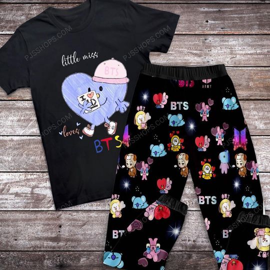 Discover Little miss BTS Pajamas Set, BTS Lover Family Pajamas
