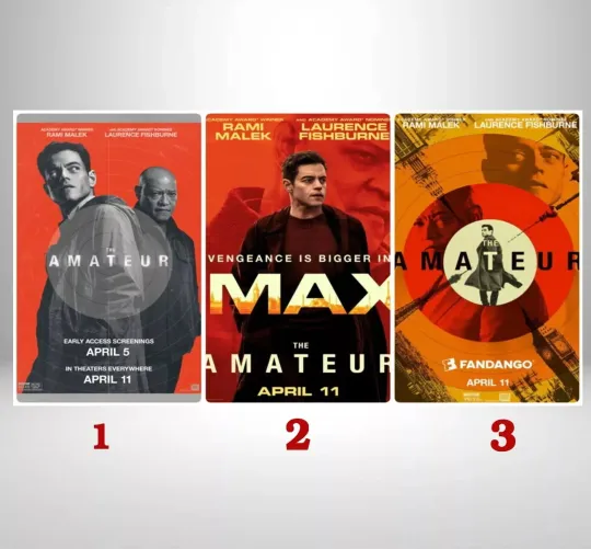 Discover NEW POSTER! The Amateur 2025 Movie Poster Wall Art Rami Malek- Wall Decor