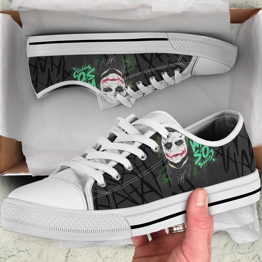 Discover Joker Why So Serious Canvas Sneakers Low Top Shoes
