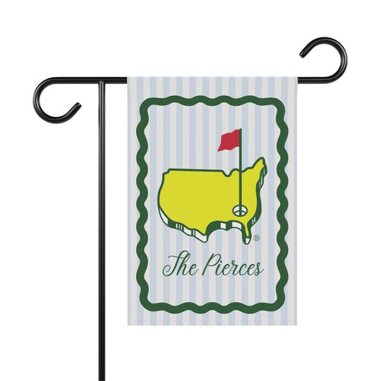Discover Masters Garden Flag, Personalized scalloped Garden Flag