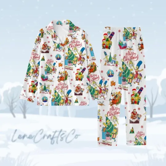 Discover The Simpsons Family Pajamas Christmas, Movie Simpson Pajamas, Homer Simpson