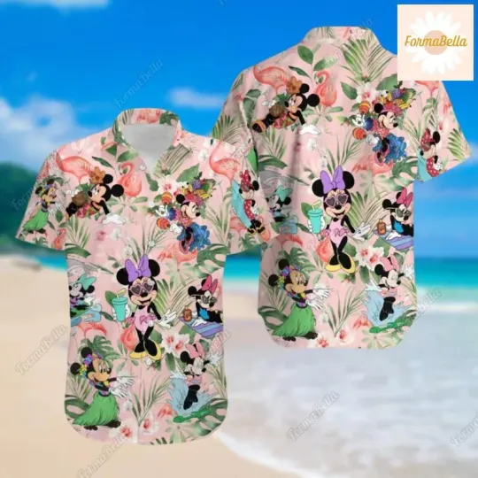 Discover Minniee And Mickeyy Button Shirt, Minniee Button Shirt, Minniee 3D HAWAII SHIRT