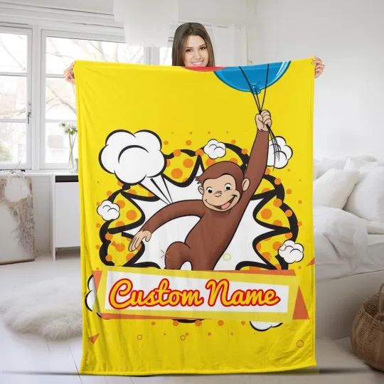 Discover Personalized Curious George Blanket, Curious George Fleece Blanket