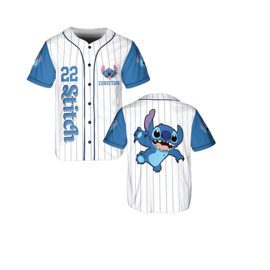 Discover Custom Disneyyy Lilo and Stitchh Stitchh Baseball Jersey