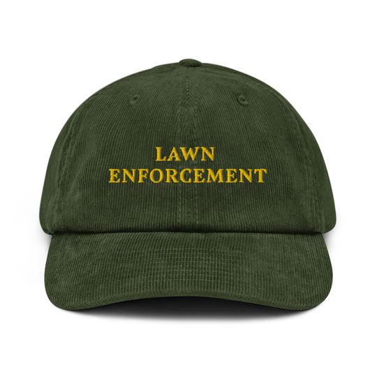 Discover Lawn Enforcement Corduroy hat Gardener Cap Gardening Hat Lawn Mower Gift
