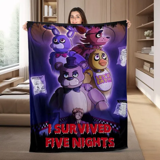 Discover Five Nights at Freddy's Fleece Blanket, FNAF Blanket, FNAF Baby